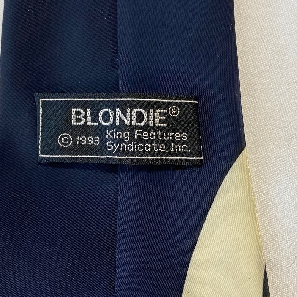 Vintage‎ Blondie & Dagwood Black Starlight Kiss Tie Cartoon Collectible Novelty - Picture 4 of 6